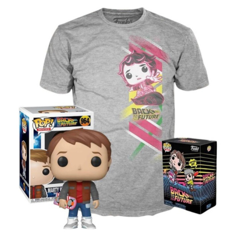 Funko POP! & Tee: Späť na Future - Marty w/Hoverboard M