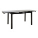 Jedálenský stôl Frex rozkladacia 110-170x75x70 cm (sklo, čierna)