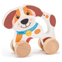 Woody Pes na kolieskach s držadlom