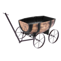 SLOVAKIA TREND KVETINAC STREND PRO WOODEFF, 41,5X29X19CM, WHISKEY BAREL WAGON, 256829