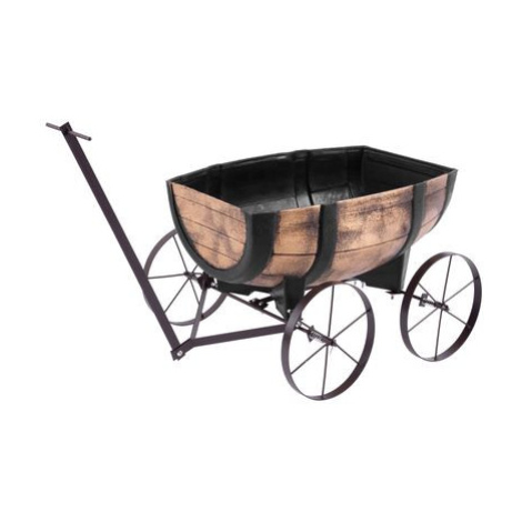 SLOVAKIA TREND KVETINAC STREND PRO WOODEFF, 41,5X29X19CM, WHISKEY BAREL WAGON, 256829