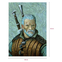Litografia The Witcher - Geralt van Gogha Art 30 x 42 cm