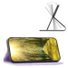 Apple iPhone 15, Bočné otváracie puzdro, stojan s držiakom na karty, 3D diamantový vzor, Wooze P