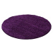 Kusový koberec Life Shaggy 1500 lila kruh Rozmery koberca: 80x80 kruh