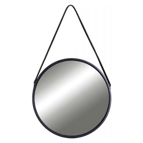 Závesné okrúhle zrkadlo Fanti 50 cm čierne