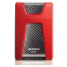 ADATA Externý HDD 1TB 2,5" USB 3.1 DashDrive Durable HD650, červený (gumový, nárazu odolný)