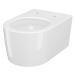 DEANTE Podstavný rám, pre závesné WC misy + SLIM tlačidlo bílé  + WC CERSANIT INVERTO + SEDADLO 