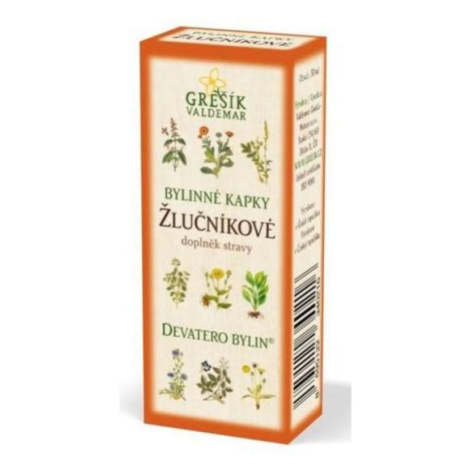 GREŠÍK Žlčníkové kvapky devätero bylín 50 ml