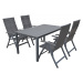 Záhradný ratanový stôl CALVIN 150x90 cm (sivá)