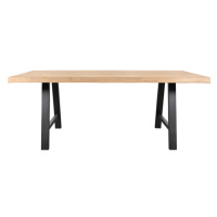 Sconto Jedálenský stôl AMAYA AN dub/kov, šírka 220 cm, prírodná hrana
