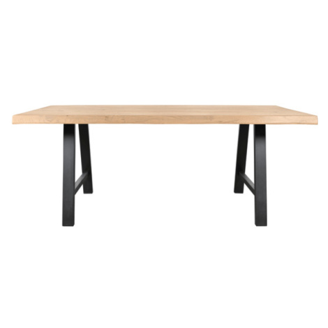 Sconto Jedálenský stôl AMAYA AN dub/kov, šírka 220 cm, prírodná hrana Houseland