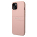 Guess PU Leather Saffiano Zadný Kryt pre iPhone 14 Pink