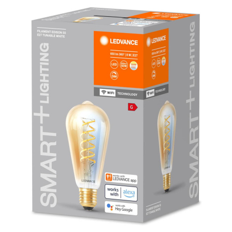 LEDVANCE SMART+ WiFi E27 8W Edison zlatá 822-850