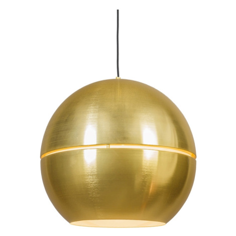 Závesná lampa v štýle art deco zlatá 50 cm - plátok QAZQA