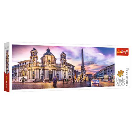 Trefl Panoramatické puzzle 500 - Piazza Navona, Rím