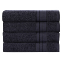 Čierne bavlnené uteráky v súprave 4 ks 50x100 cm – Good Morning