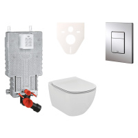 Cenovo zvýhodnený závesný WC set Grohe na zamurovanie + WC Ideal Standard Tesi 38643SET-KE