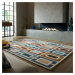 Ručně všívaný kusový koberec Illusion Retro Blocks Blue/Multi - 120x170 cm Flair Rugs koberce