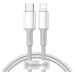 Nabíjací a dátový kábel USB Type-C, Lightning, 200 cm, 20 W, s ochranou proti rozbitiu, rýchle n