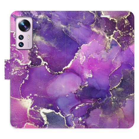 Flipové puzdro iSaprio - Purple Marble - Xiaomi 12 / 12X