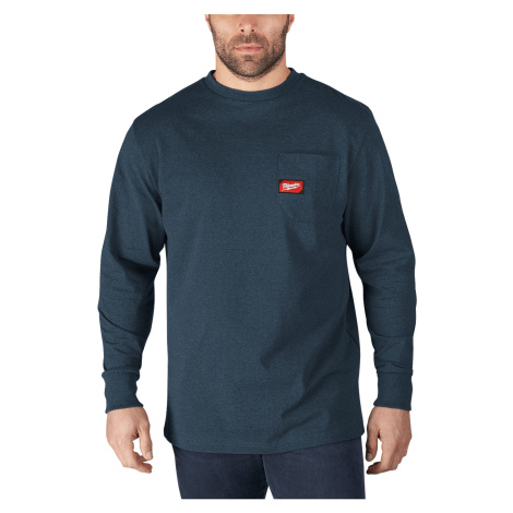 MILWAUKEE Heavy-Duty Pracovné tričko, dlhý rukáv "L"- modrá WTLSBLUII