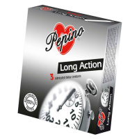 PEPINO prezervatívy kondómy Long Action 3 kusy