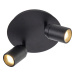 Smart Modern bodová čierna vrátane GU10 2-svetlo IP44 - Ducha