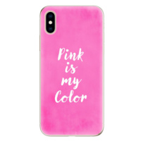 Odolné silikónové puzdro iSaprio - Pink is my color - iPhone XS