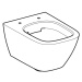 Geberit Smyle Square - Závesné WC s hlbokým splachovaním, skrátené vyloženie, uzavretý tvar, Rim