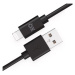 Kábel XQISIT NP Cotton braided Lightn. to USB-A 2.0 200cm black (50885)