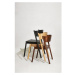 Čierna jedálenská stolička z dubového dreva Oblique - Hübsch