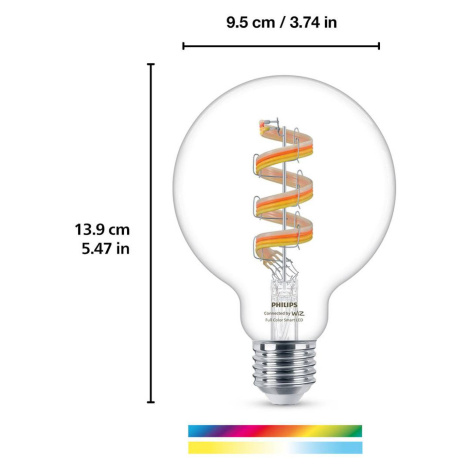 WiZ G95 LED filament globe WiFi E27 6,3W RGBW
