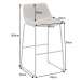LuxD Dizajnová barová stolička Alba taupe