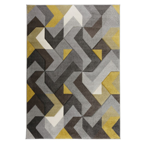 Kusový koberec Hand Carved Aurora Grey / Ochre Rozmery koberca: 160x230 Flair Rugs