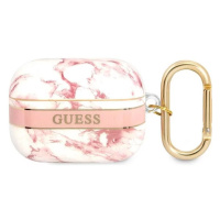 Obal Guess GUAPHCHMAP AirPods Pro cover pink Marble Strap Collection (GUAPHCHMAP)