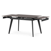 AUTRONIC HT-405M GREY Jedálenský stôl 120+30+30x80 cm, keramická doska sivý mramor, kov, čierny 