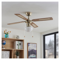 Stropný ventilátor Lindby so svetlom Rakan, tichý, Ø 106 cm