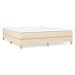 vidaXL Posteľný rám boxspring s matracom krémový 160x200 cm látka