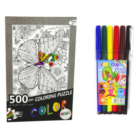 Puzzle na Vyfarbenie 500 Prvkov Motýľ