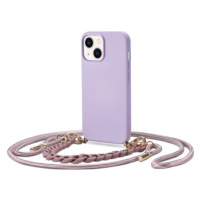 Silikónové puzdro na Apple iPhone 12 Pro Tech-Protect Icon Chain fialové