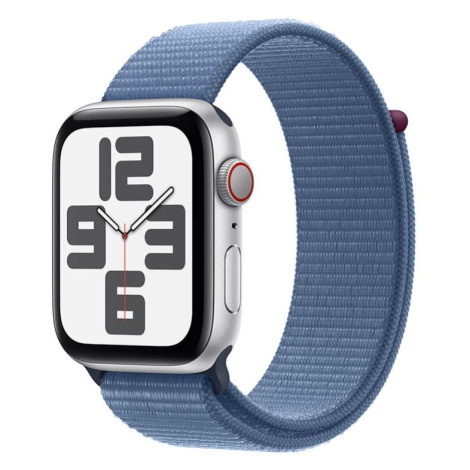 APPLE WATCH SE GPS + CELLULAR 44MM SILVER ALUMINIUM CASE WITH WINTER BLUE SPORT LOOP MRHM3QC/A