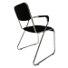 KONDELA Derya New konferenčná stolička čierna / chróm