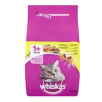 WHISKAS Adult cat granule pre mačky s kuracím mäsom 1,4kg