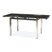 Sconto Jedálenský stôl SIG-GD017 čierna/chróm