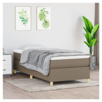 vidaXL Rám na boxspring posteľ sivohnedý 100x200 cm látka