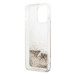 Plastové puzdro Guess na Apple iPhone 14 Pro Max GUOHCP14XGLHFLGO Liquide Glitter Charms zlaté