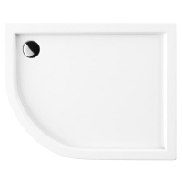 OMNIRES - RIVERSIDE akrylátová sprchová vanička štvrťkruh, prtavá 80 x 100 cm biela lesk /BP/ RI