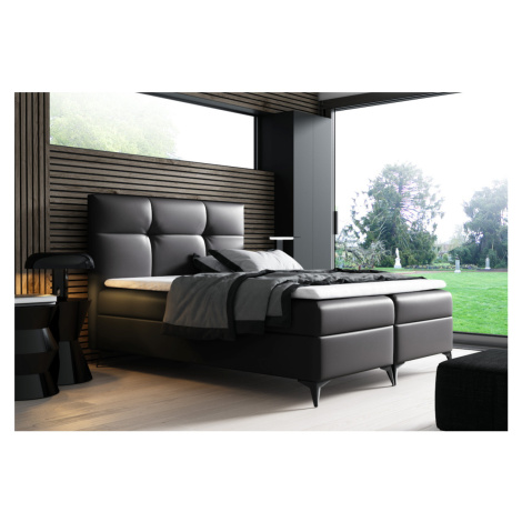 Expedo Čalúnená posteľ boxspring LINDT + topper, 200x200, madryt 1100