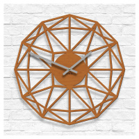Polygonálne drevené hodiny na stenu, Čerešňa