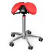 Sedlová stolička Salli SwingFit Farba čalúnenia: Koža - červená #05011, Výška postavy: Nízka (S)